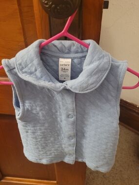 Carter's Light Blue Quilted Baby Vest - 24M